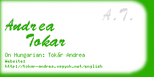 andrea tokar business card
